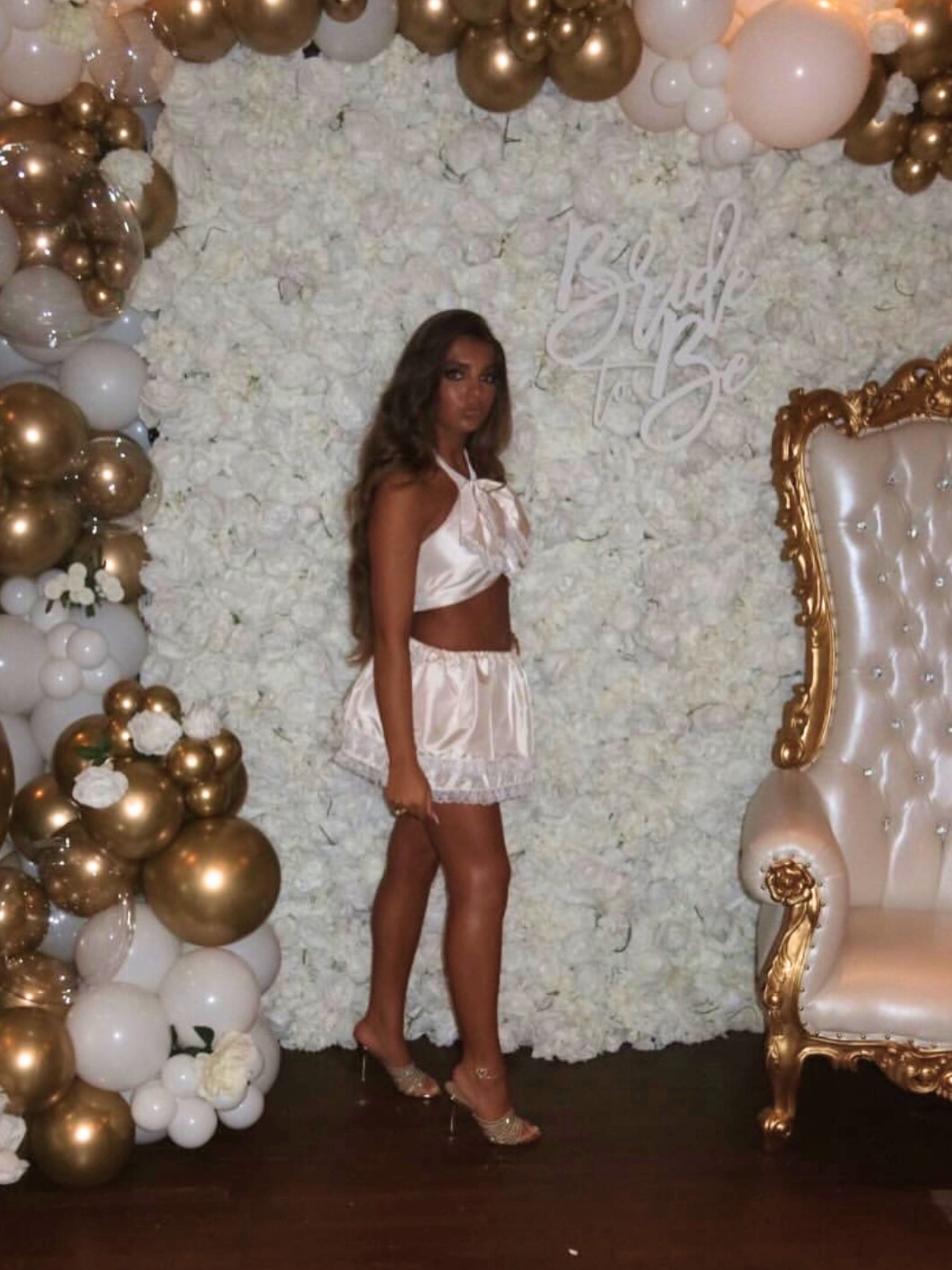 Vanilla Cream Ruffle Skirt & Crop Top Coquette Matching Set
